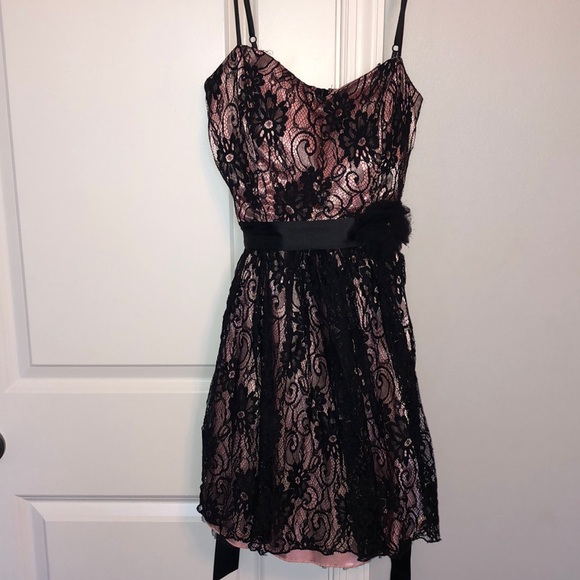 b darlin black lace dress